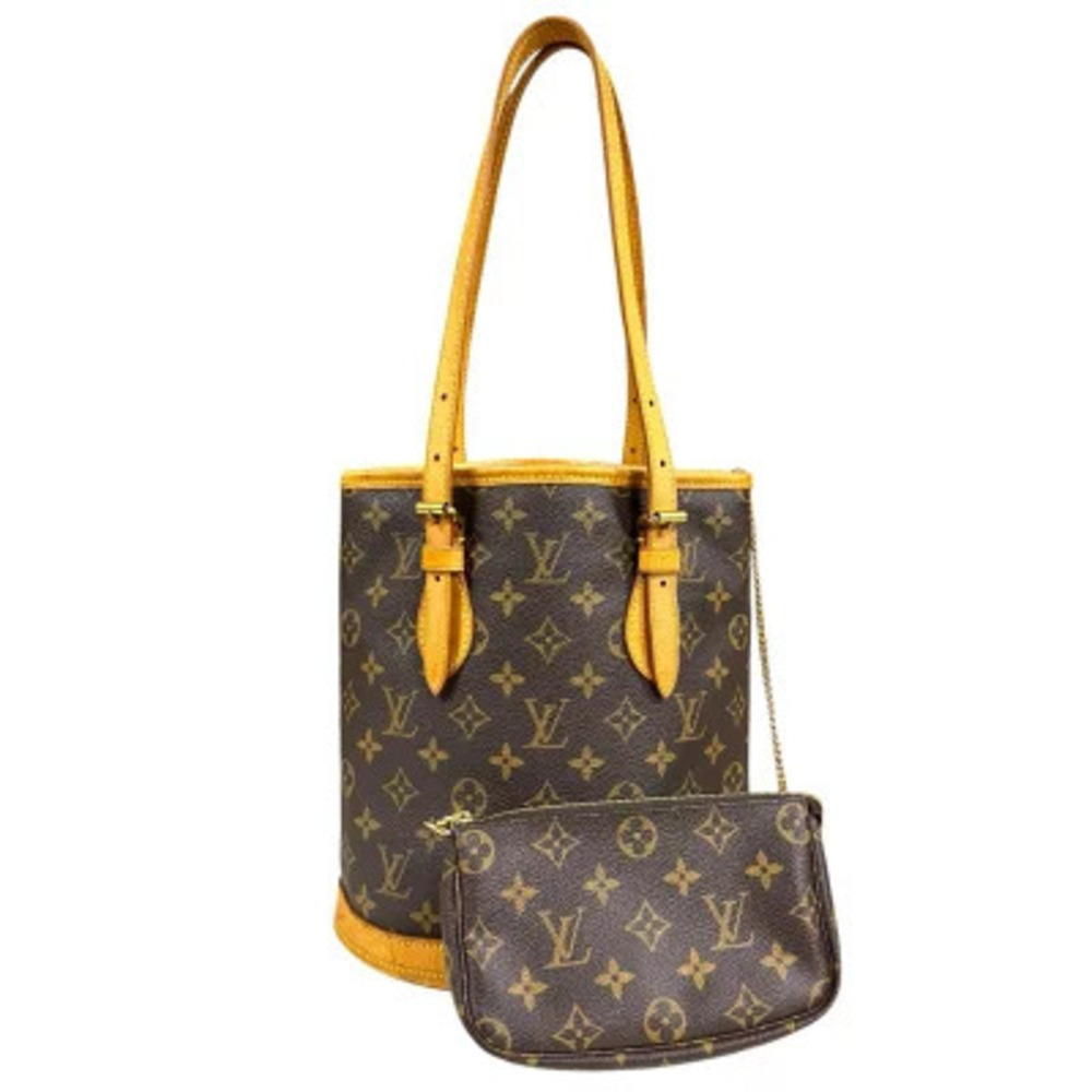 Louis Vuitton Bucket Monogram Shoulder Bag Canvas Brown